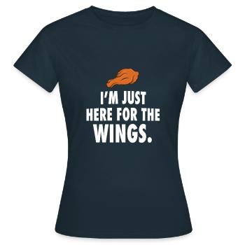 Ailes de poulet poulet poulet poulet frit - T-shirt Femme - marine - Devant - AI Model Female 172 dark (172cm)