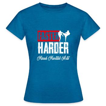 MMA Mixed Martial Arts Martial Arts UFC Gift - T-shirt Femme - bleu saphir antique chiné - Devant - AI Model Female 172 dark (172cm)