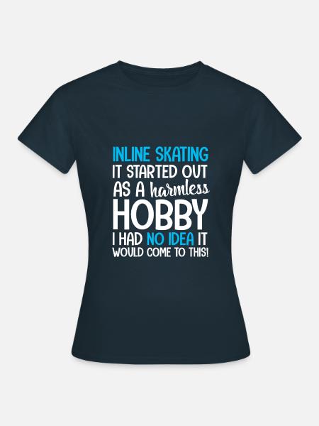 Inline Skating Inliner Inlineskating Rollschuhe - Frauen T-Shirt - Navy
