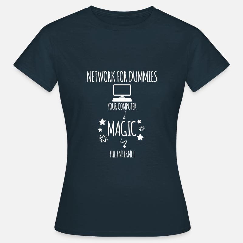 Computer scientist computer science programmerer nerd geek - Dame-T-shirt - marineblå