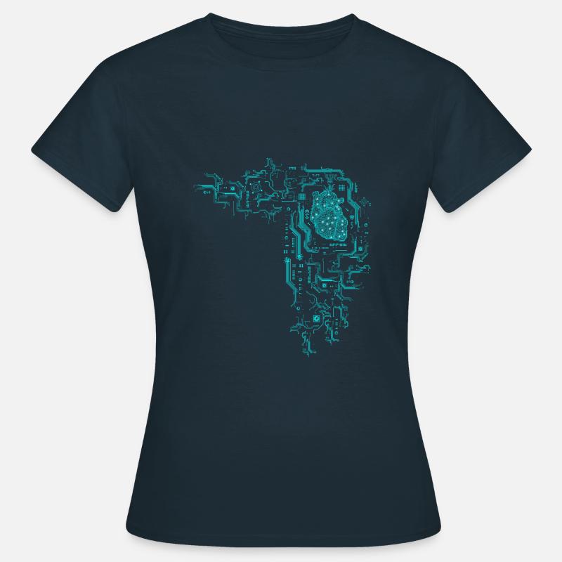 Computer scientist computer science programmerer nerd geek - Dame-T-shirt - marineblå