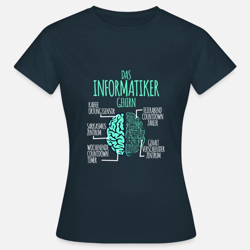 Computer scientist computer science programmerer nerd geek - Dame-T-shirt - marineblå