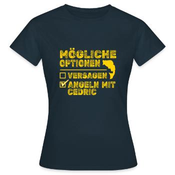 Geschenk für Cedric - Frauen T-Shirt - Navy - Vorne - AI Model Female 172 dark (172cm)