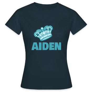 Krone Aiden - Frauen T-Shirt - Navy - Vorne - AI Model Female 172 dark (172cm)