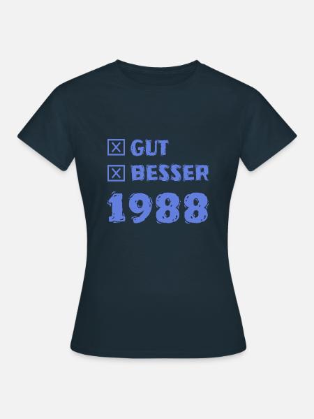 Jahr 1988 - Frauen T-Shirt - Navy