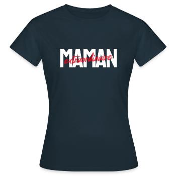 Maman extraordinaire - T-shirt Femme - marine - Devant - AI Model Female 172 dark (172cm)