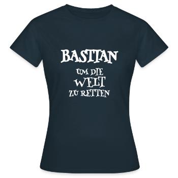 Retter Bastian - Frauen T-Shirt - Navy - Vorne - AI Model Female 172 dark (172cm)