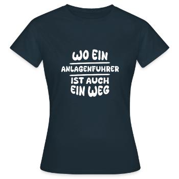 Exploitant d’usine - T-shirt Femme - marine - Devant - AI Model Female 172 dark (172cm)