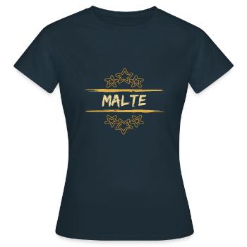 Malte en tant que Malte - T-shirt Femme - marine - Devant - AI Model Female 172 dark (172cm)