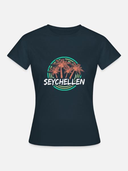 Seychellen als Urlaub - Frauen T-Shirt - Navy