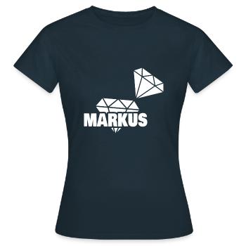 Kostbar Markus - Frauen T-Shirt - Navy - Vorne - AI Model Female 172 dark (172cm)