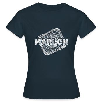 Marlon - T-shirt Femme - marine - Devant - AI Model Female 172 dark (172cm)