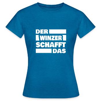 Winegrowers as work - Women's T-Shirt - antique blue sapphire heather - Front - AI Model Female 172 dark (172cm)