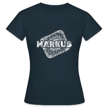 Gift for Markus - Women's T-Shirt - navy - Front - AI Model Female 172 dark (172cm)