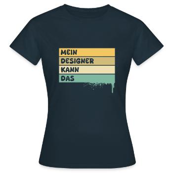 Métier Designer - T-shirt Femme - marine - Devant - AI Model Female 172 dark (172cm)