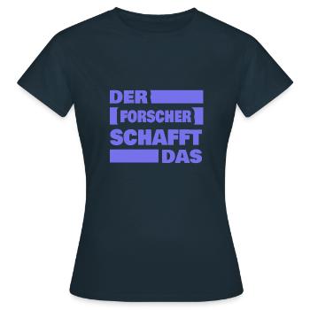 Researcher as work - Women's T-Shirt - navy - Front - AI Model Female 172 dark (172cm)