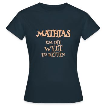Helfer Mathias - Frauen T-Shirt - Navy - Vorne - AI Model Female 172 dark (172cm)