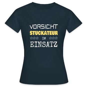 Gift for plasterer - Women's T-Shirt - navy - Front - AI Model Female 172 dark (172cm)