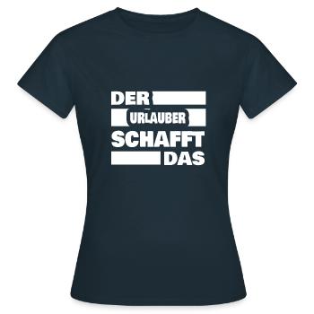Les vacanciers comme travail - T-shirt Femme - marine - Devant - AI Model Female 172 dark (172cm)