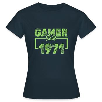 Freak 1971 - Frauen T-Shirt - Navy - Vorne - AI Model Female 172 dark (172cm)