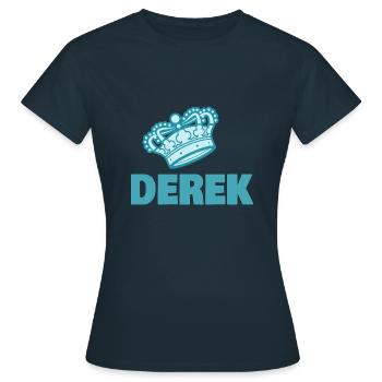 Krone Derek - Frauen T-Shirt - Navy - Vorne - AI Model Female 172 dark (172cm)