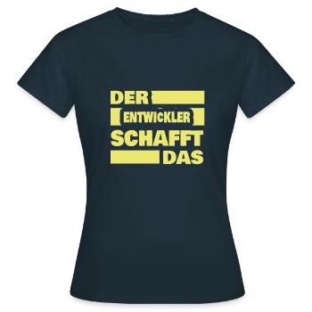Entwickler als Arbeit - Frauen T-Shirt - Navy - Vorne - AI Model Female 172 dark (172cm)