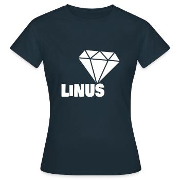 Edel Linus - Frauen T-Shirt - Navy - Vorne - AI Model Female 172 dark (172cm)