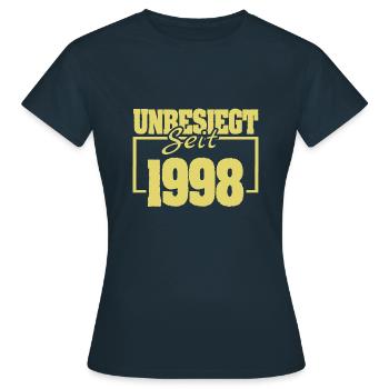 1998 1998 - Frauen T-Shirt - Navy - Vorne - AI Model Female 172 dark (172cm)