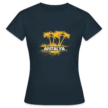 Antalya als Party - Frauen T-Shirt - Navy - Vorne - AI Model Female 172 dark (172cm)