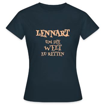 Lennart als Helfer - Frauen T-Shirt - Navy - Vorne - AI Model Female 172 dark (172cm)