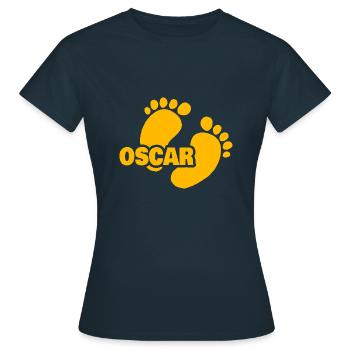 Geschenk für Oscar - Frauen T-Shirt - Navy - Vorne - AI Model Female 172 dark (172cm)
