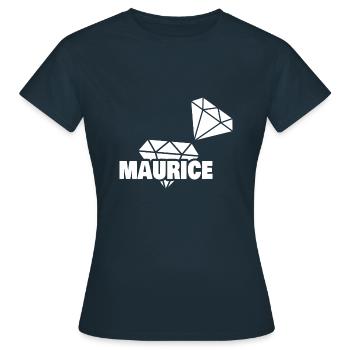 Le précieux Maurice - T-shirt Femme - marine - Devant - AI Model Female 172 dark (172cm)