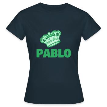 Pablo als Vorname - Frauen T-Shirt - Navy - Vorne - AI Model Female 172 dark (172cm)