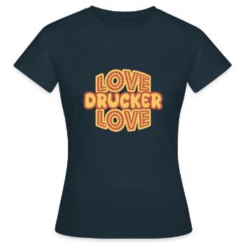 Printer as a job - Women's T-Shirt - navy - Front - AI Model Female 172 dark (172cm)