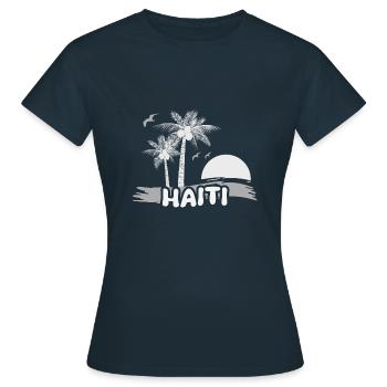 Haïti - T-shirt Femme - marine - Devant - AI Model Female 172 dark (172cm)