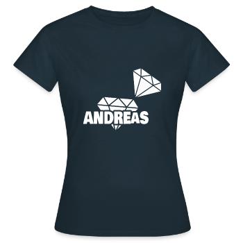 Précieux Andreas - T-shirt Femme - marine - Devant - AI Model Female 172 dark (172cm)