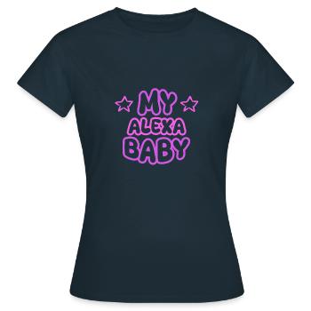 Alexa als Vorname - Frauen T-Shirt - Navy - Vorne - AI Model Female 172 dark (172cm)