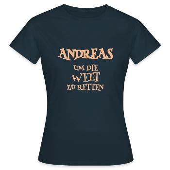 Helfer Andreas - Frauen T-Shirt - Navy - Vorne - AI Model Female 172 dark (172cm)