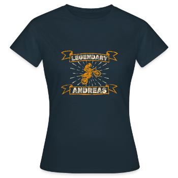 Motocross Andreas - T-shirt Femme - marine - Devant - AI Model Female 172 dark (172cm)