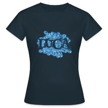 Gouttes d’eau pour Luca Luca Name - T-shirt Femme - marine - Devant - AI Model Female 172 dark (172cm)