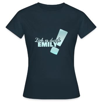 Aufgeben Emily - Frauen T-Shirt - Navy - Vorne - AI Model Female 172 dark (172cm)