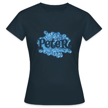 Gift for Peter - Women's T-Shirt - navy - Front - AI Model Female 172 dark (172cm)