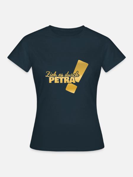 Vorname Petra - Frauen T-Shirt - Navy