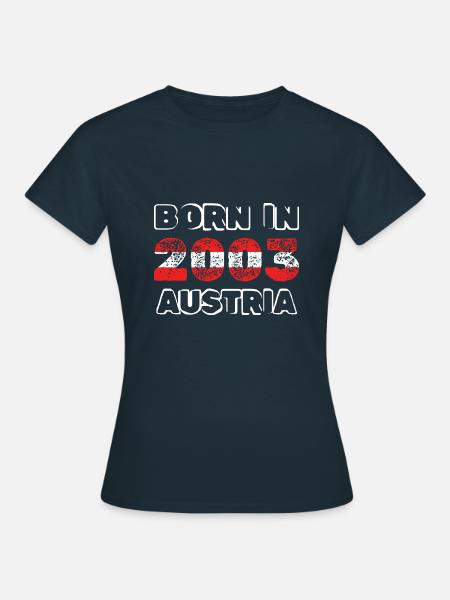 Geboren 2003 - Frauen T-Shirt - Navy