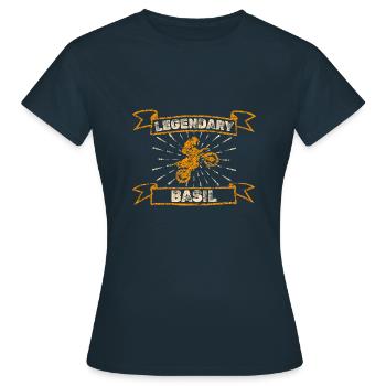 Basil as a motorcycle - Women's T-Shirt - navy - Front - AI Model Female 172 dark (172cm)