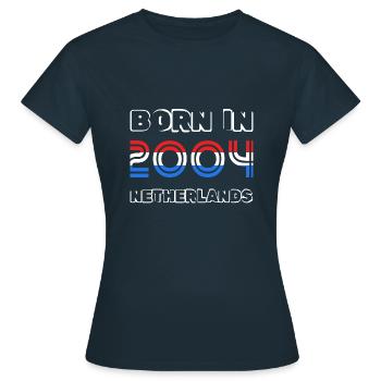 Pays-Bas 2004 - T-shirt Femme - marine - Devant - AI Model Female 172 dark (172cm)