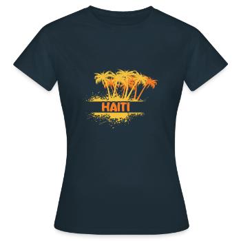 Haïti - T-shirt Femme - marine - Devant - AI Model Female 172 dark (172cm)