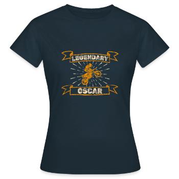 Motorrad Oscar - Frauen T-Shirt - Navy - Vorne - AI Model Female 172 dark (172cm)