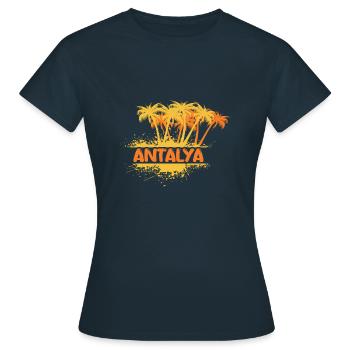 Party Antalya - Frauen T-Shirt - Navy - Vorne - AI Model Female 172 dark (172cm)