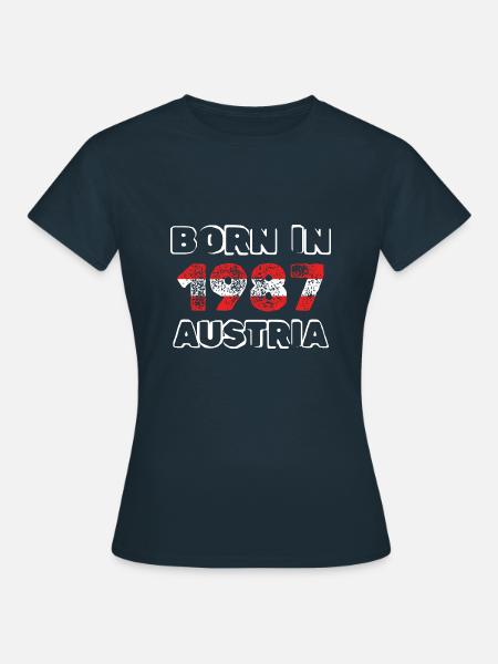 Austria 1987 - Frauen T-Shirt - Navy